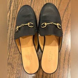 Gucci Women’s black loafer mules size 37